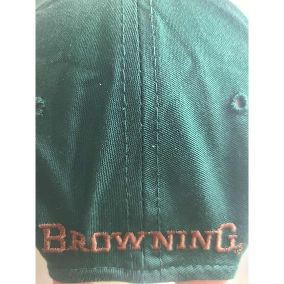 Browning Hunting Firearm Vintage 90s Embroidered Patch Large Baseball Hat - Picture 4 of 7